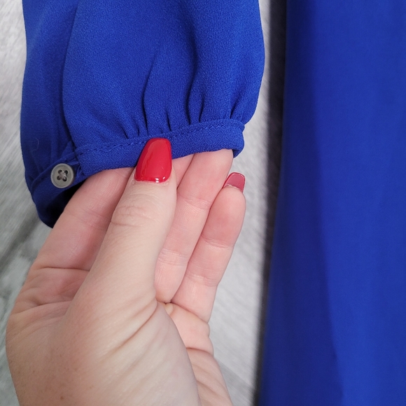 J Crew 365 Crepe Wrap Dress In Royal Blue 6 - Picture 7 of 14